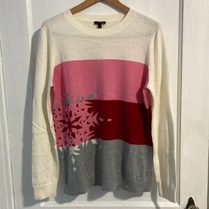 New Talbots Multicolored “Snowflake” Patterned Sweater - Women’s Size M